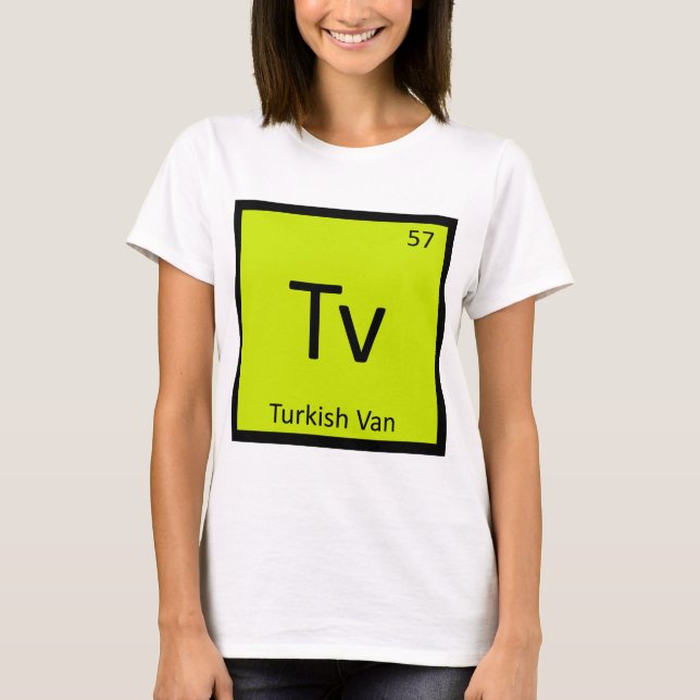Tv - Turkisk Van Katt Kemi Periodiska Systemet Tee (Framsida)