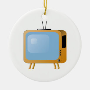 TV-uppsättning Julgransprydnad Keramik