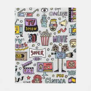 TV-vintagar, serier och filmer - udle Doodle Fleecefilt