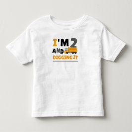 Två 2 år, andra födelsedag, byggnadspojke 2 år gam t shirt