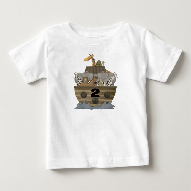 Två 2 års gamle Noahs Ark T-shirt (Framsida)