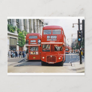 Två #73 Buss på Oxford Street, London, 1998 Vykort
