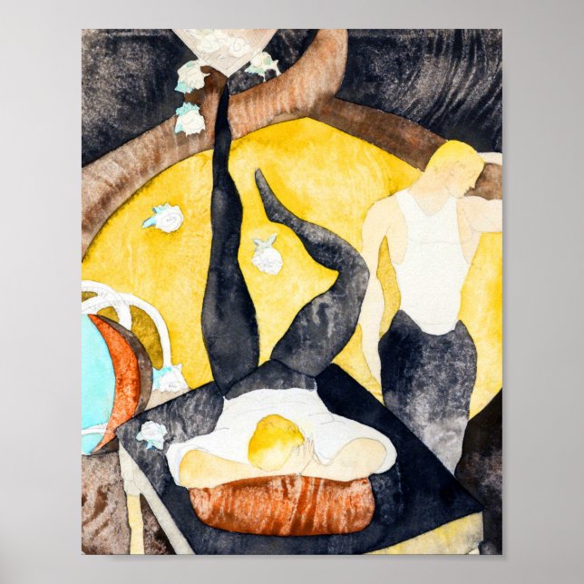 Två Acrobatic Jugglers av Charles Demuth Poster (Framsidan)