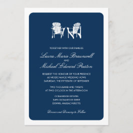 Två Adirondack-ordförande Bröllop Inbjudningar