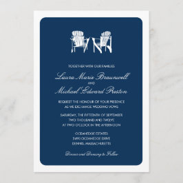 Två Adirondack-ordförande Bröllop Inbjudningar