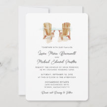 Två Adirondack-stolar Bröllop