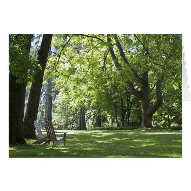 Två Adirondack-stolar Hälsningskort (Framsidan Horizontal)