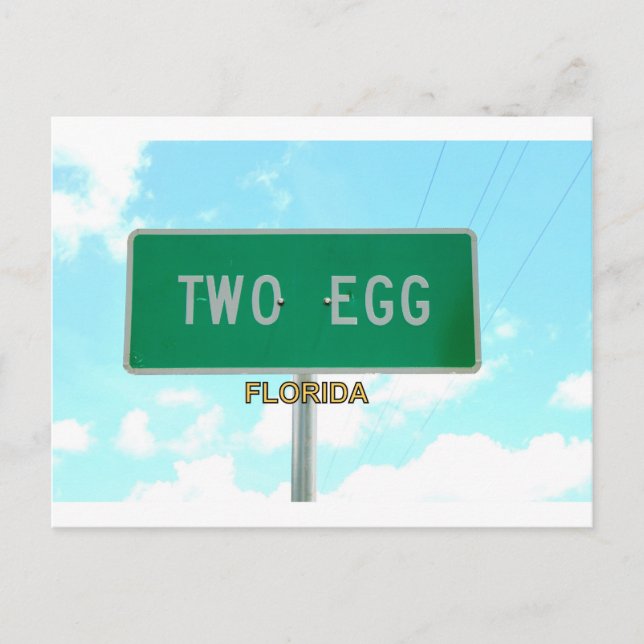 TVÅ ÄGG, FLORIDA VYKORT (Framsida)