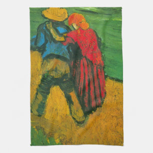 Två älskande av Vincent van Gogh Kökshandduk