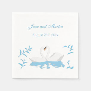Två älskande svanar pappersservett