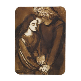 Två älskare av Dante Gabriel Rossetti Magnet