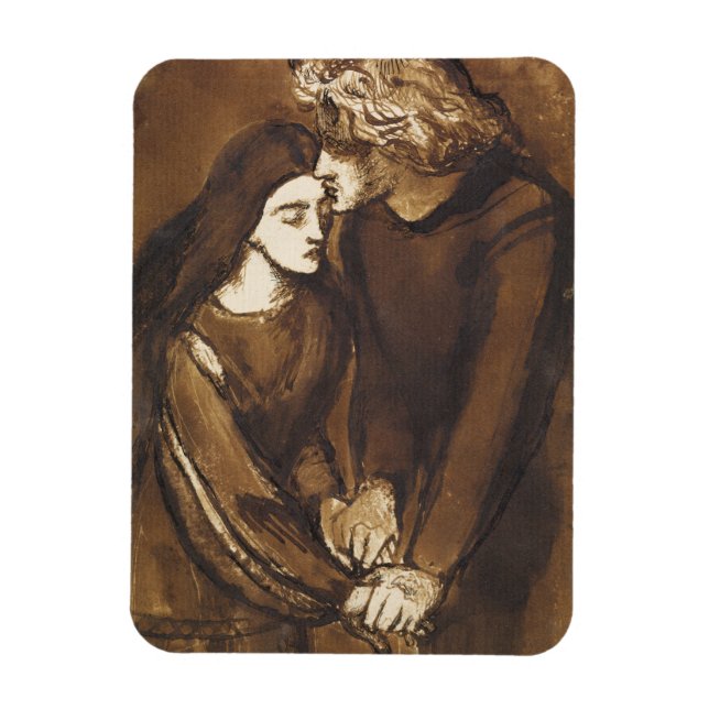 Två Älskare av Dante Gabriel Rossetti Magnet (Vertikal)