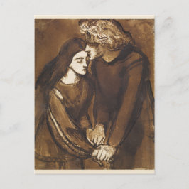 Två Älskare av Dante Gabriel Rossetti Vykort