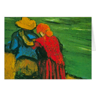 Två Älskare av Vincent van Gogh Hälsningskort