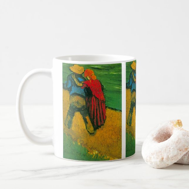 Två Älskare av Vincent van Gogh Kaffemugg (Med munk)