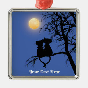 Två Älskare Cat Premium Square Ornament