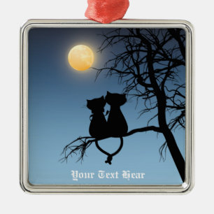 Två Älskare Cat Premium Square Ornament