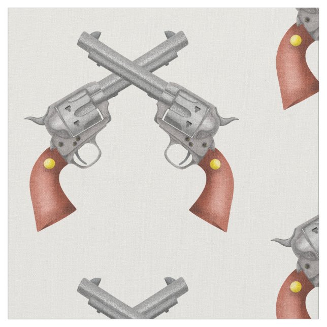 Två amerikanska Gammala västern Pistols korsade Tyg (Närbild)