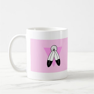 Två-Ande Rosa Triangel Flagga Kaffemugg