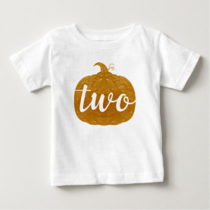 Två Andra födelsedagen Baby   Golden Pumpkin Tröja