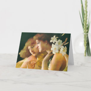 Två Änglar Fine Art Card Helgkort
