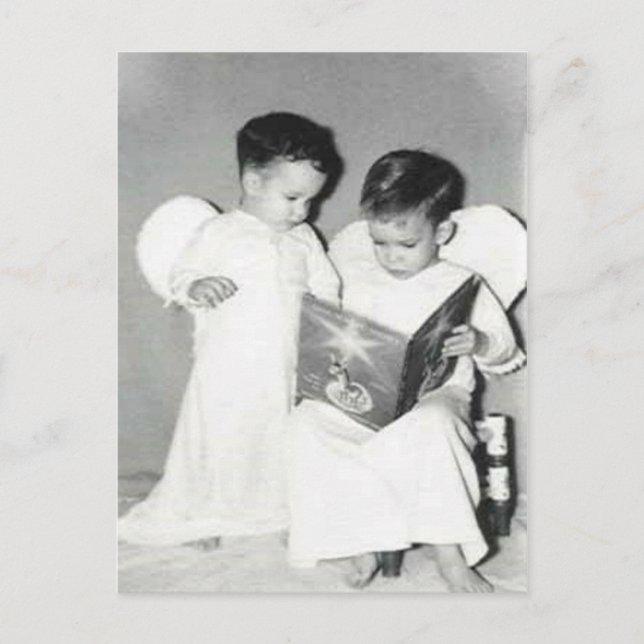 Två änglar för Chrstmas-vykort Vykort (Framsida)