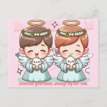 Två änglar, himmelska väktare