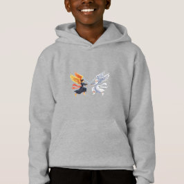 Två änglar med stora svärd och öppna vingar t shirt