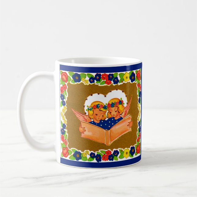 två änglar som sjunger kaffemugg (Vänster)