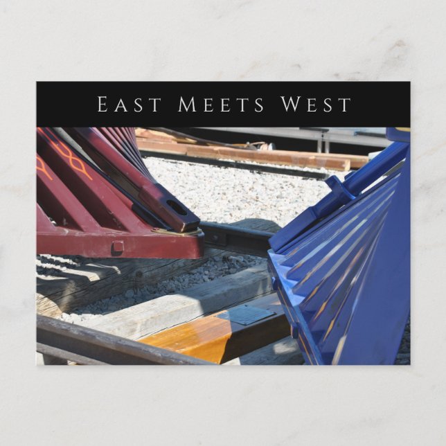 Två ångmotorer, Öster möter Väster, Golden Spike Vykort (Framsida)