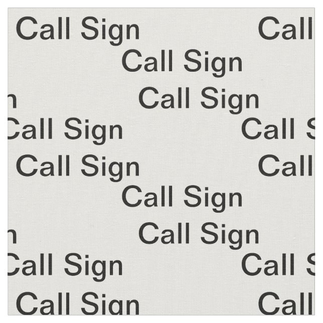 Två anpassade anropssignaler Ham Radio Fabric Tyg (Närbild)