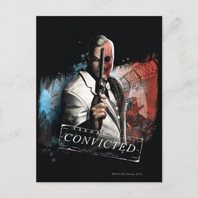 Två Ansikte - dömd Vykort (Framsida)