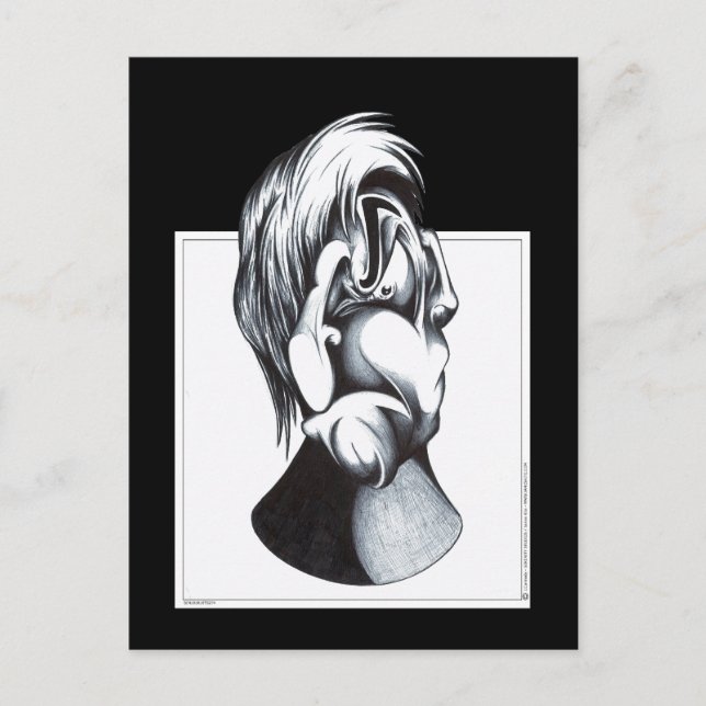 Två Ansikte Grief Vykort (Framsida)