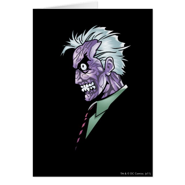 Två Ansikte-profiler Hälsningskort (Framsidan)