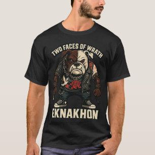 Två ansikten av ilska – Split Bulldog Grafisk T-sh T Shirt