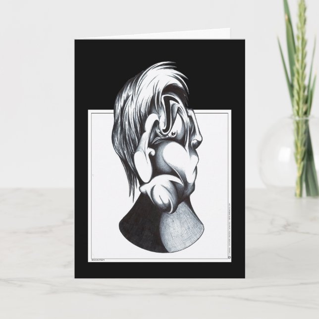 Två ansikten av sorg kort (Framsida)