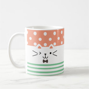 Två ansikten Kattunge Kaffemugg