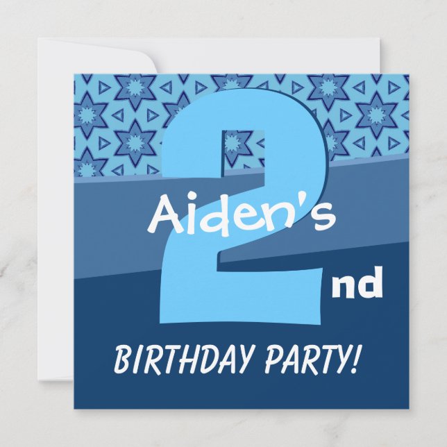 Två år gamla vildsvindar för pojke W724 Inbjudningar (Framsida)