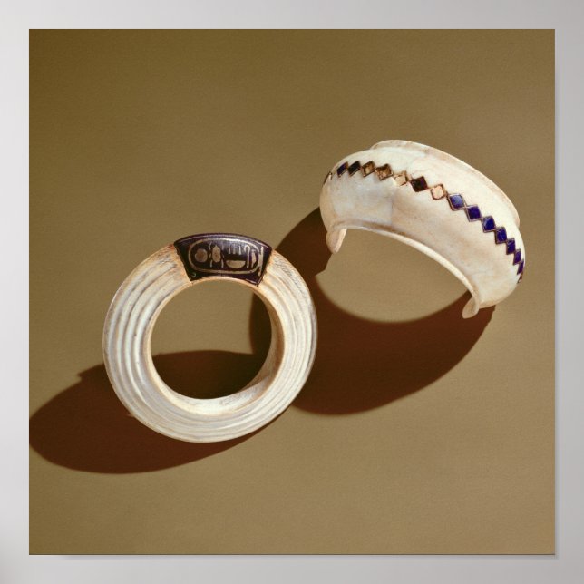 Två armband från Grav i Tutankhamun Poster (Framsidan)