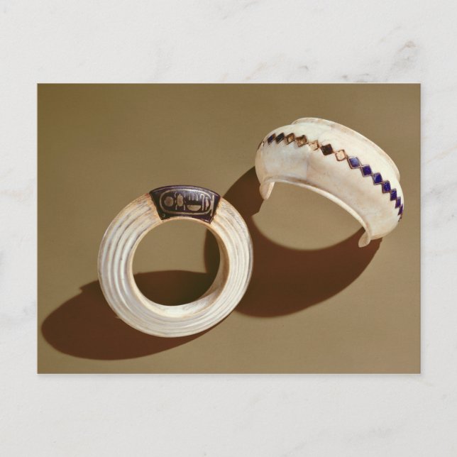 Två armband från Grav i Tutankhamun Vykort (Framsida)