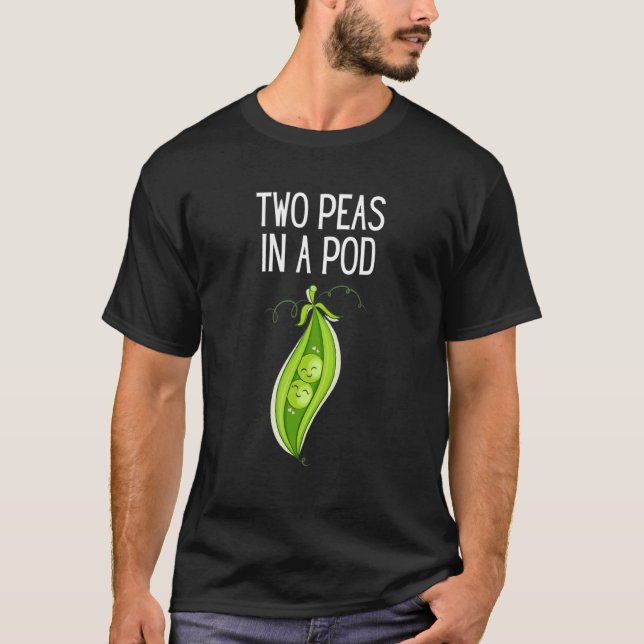 Två ärter i en Pod ärter i en Pod T Shirt (Framsida)
