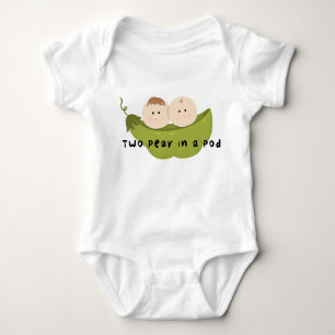 Två ärter i en pod baby twillingar t shirt