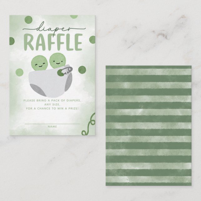 Två ärter i en Pod babystövel Tilläggskort (Fram/baksida)