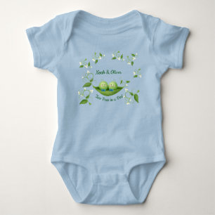 Två ärter i en Pod Boy Twillingar T Shirt