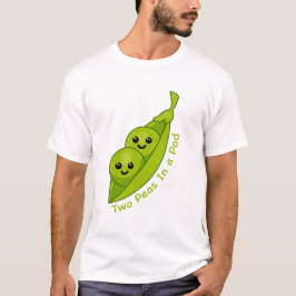Två ärter i en Pod Cute och Punny T-shirt