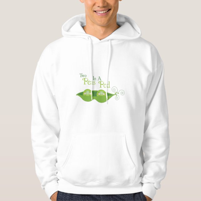 Två ärter i en Pod Hoodie (Framsida)