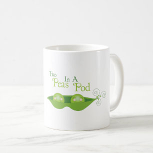 Två ärter i en Pod Kaffemugg
