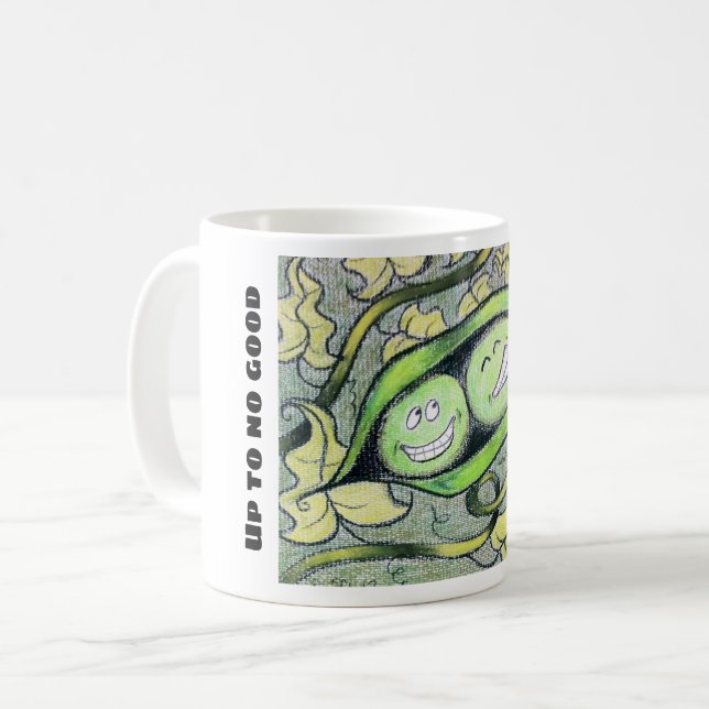 Två ärter i en pod kaffemugg (Framsida vänster)