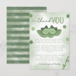 Två ärter i en Pod med dubbla babyskor Tack Kort