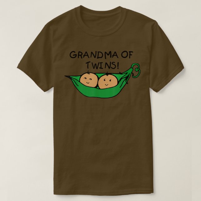 Två ärter i en Pod Morma of Twillingars T Shirt (Design framsida)